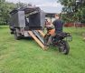Super Custom 4WD-Track Motorbike x Camping Trailer. Two-in-O